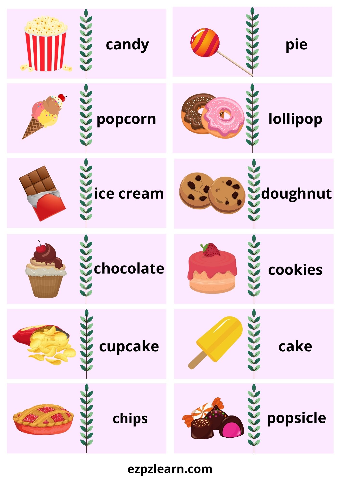 Snacks Dominoes Game With Words
